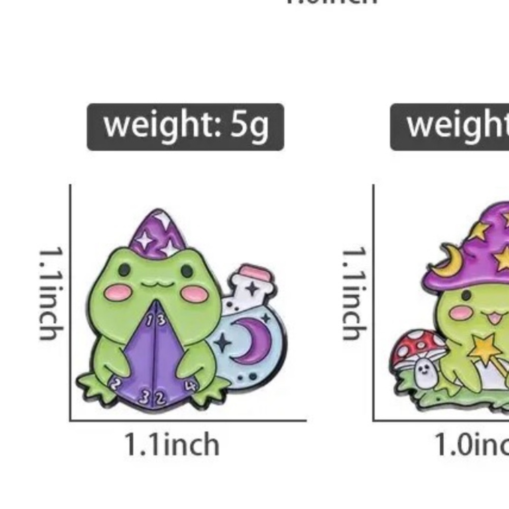 $2 FROG WITCH ENAMEL METAL PIN/BROOCH. NEW. $2 WITH ANY $10 ORDER OR MORE - Picture 4 of 16